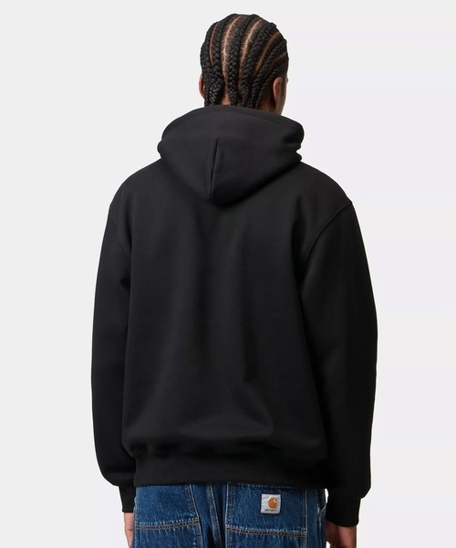 Carhartt WIP(カーハートダブリューアイピー)の「Carhartt WIP/カーハートダブリューアイピー HOODED CARHARTT SWEAT パーカー/プルオーバー フロント刺繍 I030547(パーカー・メンズ・ダークブラウン/ダークネイビー/グレー/ブラック・S/XL/L/M)」の6枚目の写真