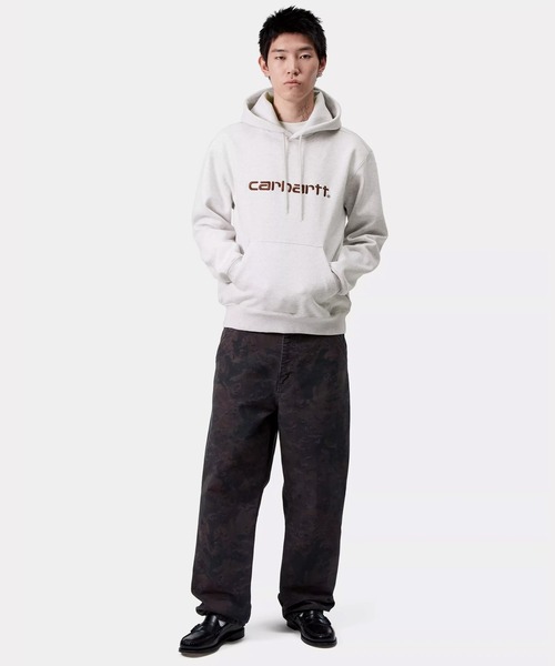 Carhartt WIP(カーハートダブリューアイピー)の「Carhartt WIP/カーハートダブリューアイピー HOODED CARHARTT SWEAT パーカー/プルオーバー フロント刺繍 I030547(パーカー・メンズ・ダークブラウン/ダークネイビー/グレー/ブラック・S/XL/L/M)」の11枚目の写真
