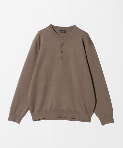 green label relaxing（グリーンレーベルリラクシング）の「ダブルフェイス ヘンリーネック ニット（ニット/セーター・メンズ・モカ/ネイビー/ブラック・M/XL/S/L）」の14枚目の写真