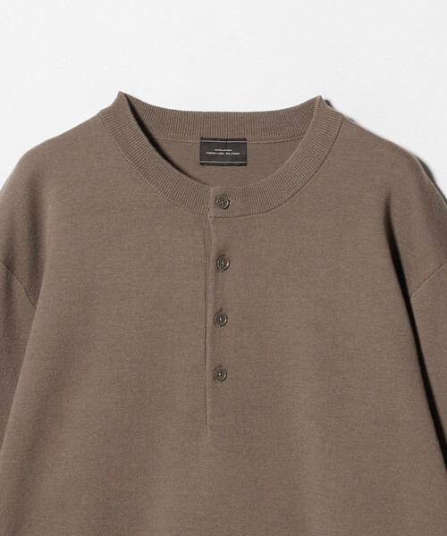 green label relaxing（グリーンレーベルリラクシング）の「ダブルフェイス ヘンリーネック ニット（ニット/セーター・メンズ・モカ/ネイビー/ブラック・M/XL/S/L）」の16枚目の写真