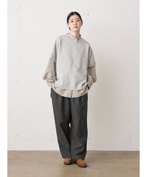 MidiUmi(ミディウミ)の「MidiUmi ワイドスラックスパンツ(その他パンツ・レディース・ブラウン/ブルー系その他/グレー・FREE)」の17枚目の写真