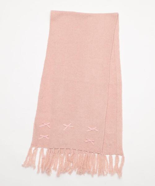 WEGO（ウィゴー）の「WEGO/ベロアリボンニットストール（マフラー・レディース・ライトピンク/ライトグレー/ホワイト・FREE）」の12枚目の写真