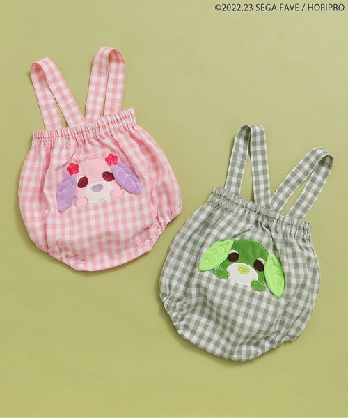 apres les cours(アプレレクール)の「WEB限定お茶犬サスペンダー付ベビーブルマ(その他ベビーウェア・キッズ・グリーン/ピンク・70/80)」の7枚目の写真