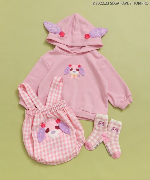 apres les cours(アプレレクール)の「WEB限定お茶犬サスペンダー付ベビーブルマ(その他ベビーウェア・キッズ・グリーン/ピンク・70/80)」の10枚目の写真