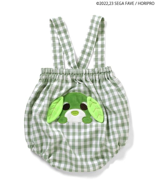 apres les cours(アプレレクール)の「WEB限定お茶犬サスペンダー付ベビーブルマ(その他ベビーウェア・キッズ・グリーン/ピンク・70/80)」の3枚目の写真