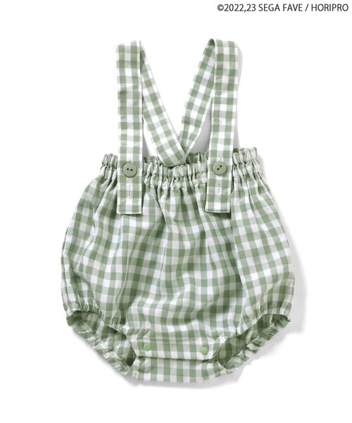 apres les cours(アプレレクール)の「WEB限定お茶犬サスペンダー付ベビーブルマ(その他ベビーウェア・キッズ・グリーン/ピンク・70/80)」の4枚目の写真