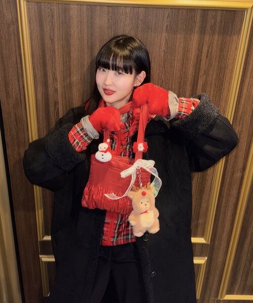RONRON(ロンロン)の「PENDANT FRILL HOODIE WIND JUMPER RED CHECK(ナイロンジャケット・レディース・その他・FREE)」の14枚目の写真