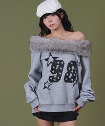 ROCKCAKE オフショルダー グレー スウェット ROCKCAKE オフショルダー