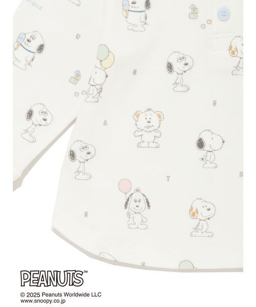 gelato pique(ジェラートピケ)の「【PEANUTS PUPPIES】【BABY】総柄プルオーバー(ベビーパジャマ/スリーパー・キッズ・クリーム・80)」の9枚目の写真