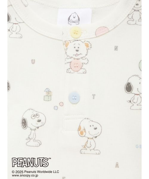 gelato pique(ジェラートピケ)の「【PEANUTS PUPPIES】【BABY】総柄プルオーバー(ベビーパジャマ/スリーパー・キッズ・クリーム・80)」の11枚目の写真