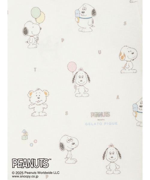 gelato pique(ジェラートピケ)の「【PEANUTS PUPPIES】【BABY】総柄プルオーバー(ベビーパジャマ/スリーパー・キッズ・クリーム・80)」の13枚目の写真