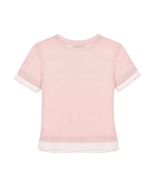 NICK&NICOLE(ニックアンドニコール)の「NICOLE SHEER LAYERED LOGO TOP_PINK(Tシャツ/カットソー・レディース・PINK・FREE)」の5枚目の写真