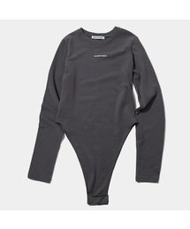 ウィメンズソフトロゴスリムフィットロングスリーブ長袖ボディスーツTシャツ