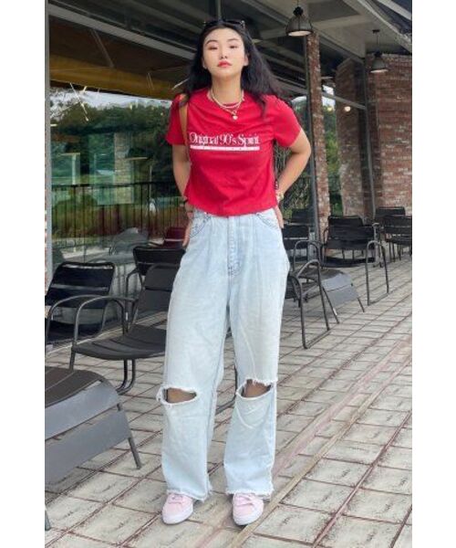1993STUDIO(1993スタジオ)の「オリジナル90SレギュラーTシャツ_レッド(Tシャツ/カットソー・レディース・その他・FREE)」の8枚目の写真