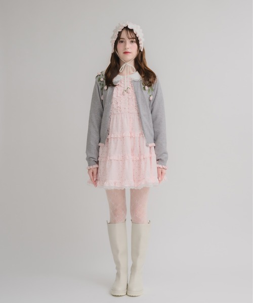 Lolime by mellfy memory(ロリミー バイ メルフィーメモリー)の「strawberry patch cardigan(カーディガン/ボレロ・レディース・ホワイト/グレー・FREE)」の12枚目の写真