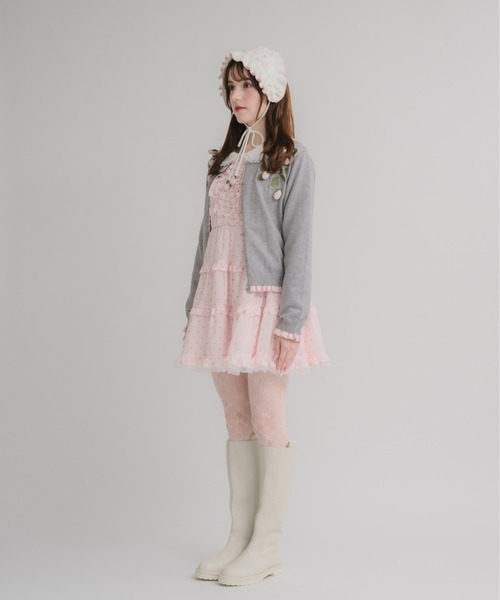 Lolime by mellfy memory(ロリミー バイ メルフィーメモリー)の「strawberry patch cardigan(カーディガン/ボレロ・レディース・ホワイト/グレー・FREE)」の13枚目の写真