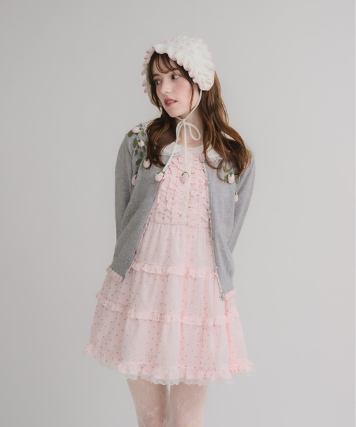 Lolime by mellfy memory(ロリミー バイ メルフィーメモリー)の「strawberry patch cardigan(カーディガン/ボレロ・レディース・ホワイト/グレー・FREE)」の11枚目の写真