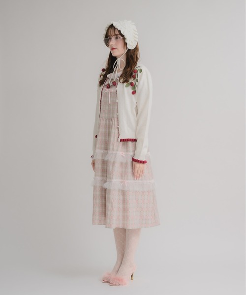 Lolime by mellfy memory(ロリミー バイ メルフィーメモリー)の「strawberry patch cardigan(カーディガン/ボレロ・レディース・ホワイト/グレー・FREE)」の8枚目の写真