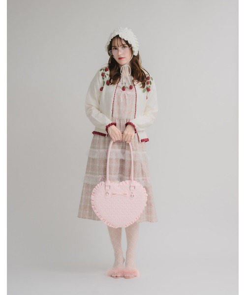 Lolime by mellfy memory(ロリミー バイ メルフィーメモリー)の「strawberry patch cardigan(カーディガン/ボレロ・レディース・ホワイト/グレー・FREE)」の10枚目の写真