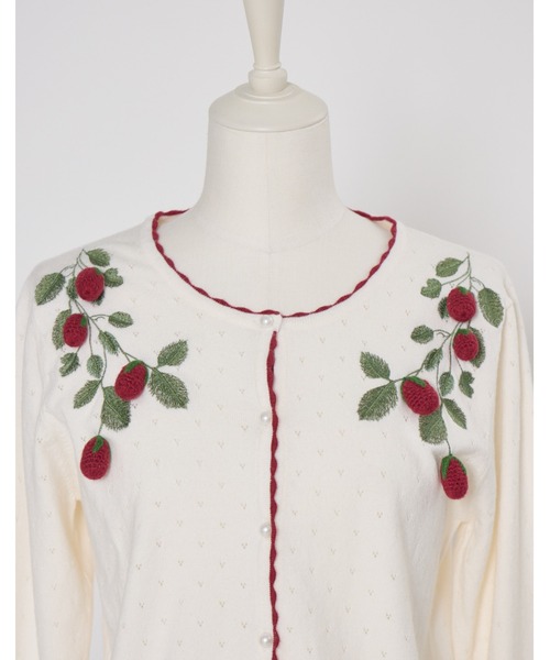 Lolime by mellfy memory(ロリミー バイ メルフィーメモリー)の「strawberry patch cardigan(カーディガン/ボレロ・レディース・ホワイト/グレー・FREE)」の18枚目の写真