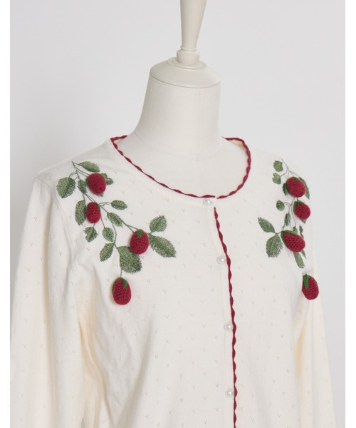 Lolime by mellfy memory(ロリミー バイ メルフィーメモリー)の「strawberry patch cardigan(カーディガン/ボレロ・レディース・ホワイト/グレー・FREE)」の19枚目の写真
