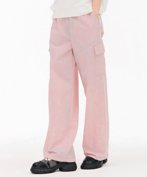 CHASECULT(チェイスカルト)の「レディースカーゴワイドパンツ-ピンク(スウェットパンツ・レディース・PINK・70/67)」の2枚目の写真