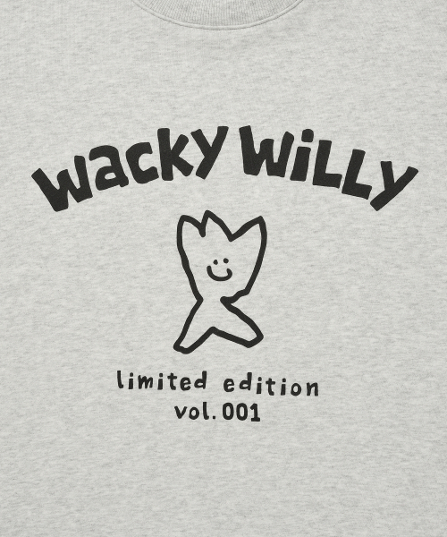 Wacky WiLLy（ワッキーウィリー）の「ロゴタイポグラフィック スウェット ライトグレー（スウェット・レディース・その他・SMALL/MEDIUM/LARGE/X-LARGE）」の5枚目の写真