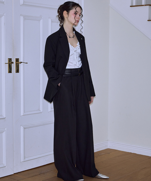 ROSEFRANTZ（ロゼフランツ）の「Two Belt Wide Slacks [Black]（スラックス・レディース・ブラック・FREE）」の3枚目の写真