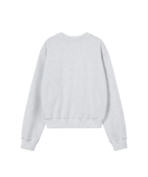 セール】LAYERED SWEATSHIRT - LIGHT GREY（スウェット
