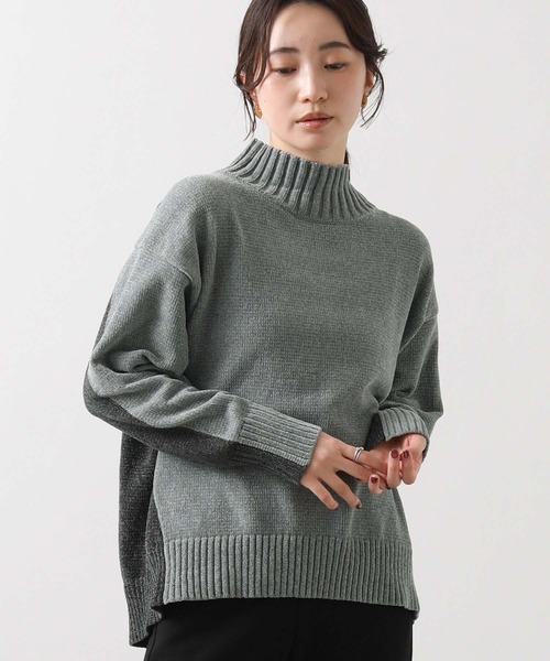 Gready Brilliant（グレディブリリアン）の「モールバイカラーハイネックニット（ニット/セーター・レディース・イエロー×グレー/ホワイト系/グレー系その他・FREE）」の3枚目の写真