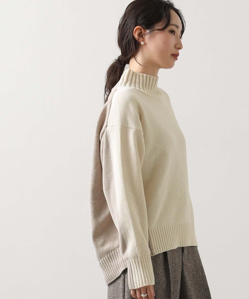 モールバイカラーハイネックニット（ニット/セーター）｜Gready