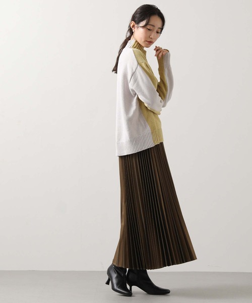 Gready Brilliant（グレディブリリアン）の「モールバイカラーハイネックニット（ニット/セーター・レディース・イエロー×グレー/ホワイト系/グレー系その他・FREE）」の13枚目の写真