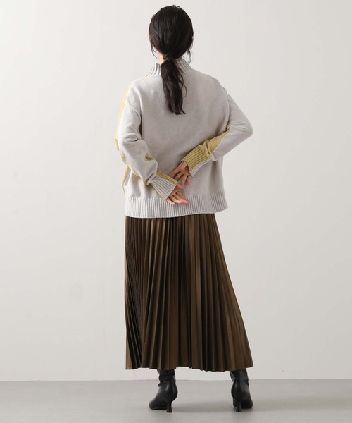 Gready Brilliant（グレディブリリアン）の「モールバイカラーハイネックニット（ニット/セーター・レディース・イエロー×グレー/ホワイト系/グレー系その他・FREE）」の14枚目の写真