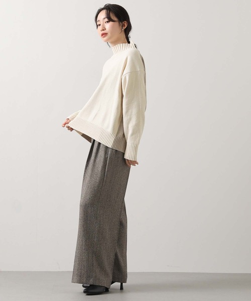 Gready Brilliant（グレディブリリアン）の「モールバイカラーハイネックニット（ニット/セーター・レディース・イエロー×グレー/ホワイト系/グレー系その他・FREE）」の5枚目の写真