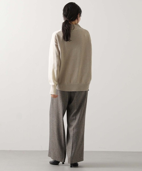 Gready Brilliant（グレディブリリアン）の「モールバイカラーハイネックニット（ニット/セーター・レディース・イエロー×グレー/ホワイト系/グレー系その他・FREE）」の6枚目の写真