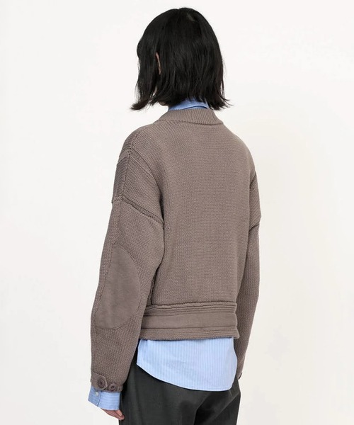 GOAT ESSENCE(ゴートエッセンス)の「MOTORCYCLE KNIT JACKET(ニット/セーター・メンズ・ブラック/カーキ/グレー・FREE)」の6枚目の写真