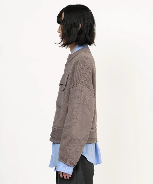 GOAT ESSENCE(ゴートエッセンス)の「MOTORCYCLE KNIT JACKET(ニット/セーター・メンズ・ブラック/カーキ/グレー・FREE)」の5枚目の写真