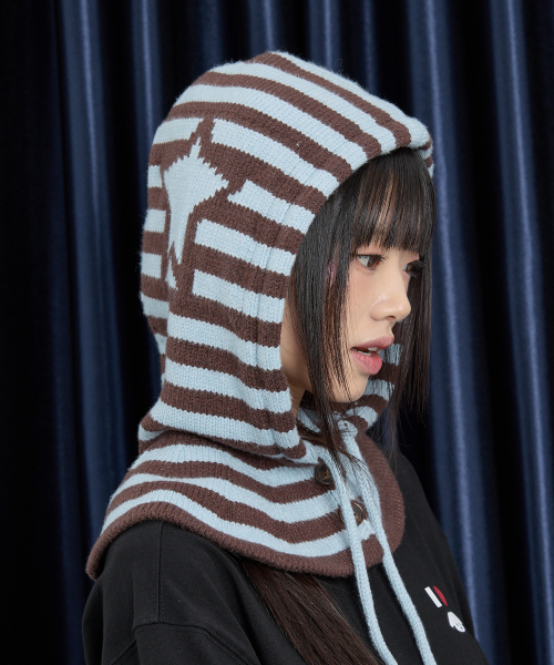 ストライプスター バラクラバ スカイブルー