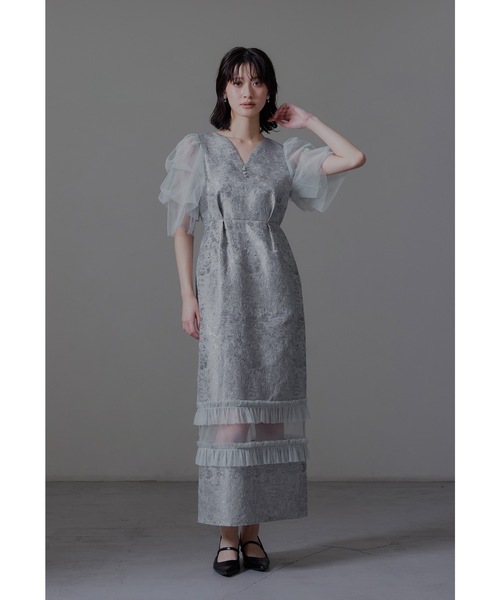 アンド クチュール オケージョンドレス 成人式 同窓会 結婚式 シアーアリュールドレス パーティードレス オケージョンドレス 結婚式