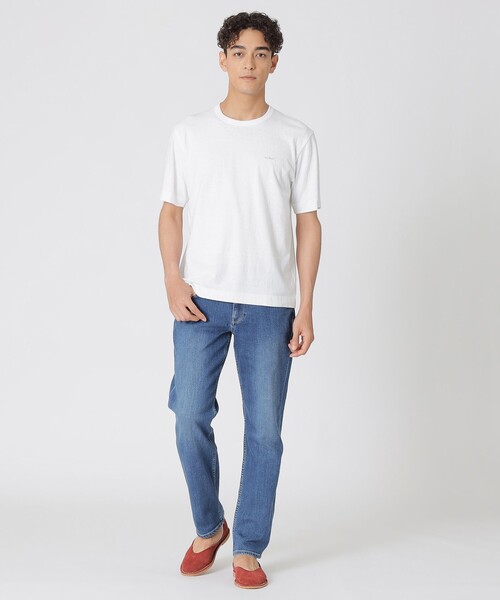 Paul Stuart（ポールスチュアート）の「ラフィスラブ天竺半袖Tシャツ（Tシャツ/カットソー・メンズ・ネイビー/ホワイト・XL/M/L）」の8枚目の写真