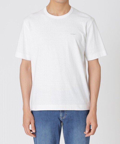 Paul Stuart（ポールスチュアート）の「ラフィスラブ天竺半袖Tシャツ（Tシャツ/カットソー・メンズ・ネイビー/ホワイト・XL/M/L）」の10枚目の写真