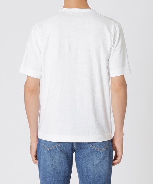 Paul Stuart（ポールスチュアート）の「ラフィスラブ天竺半袖Tシャツ（Tシャツ/カットソー・メンズ・ネイビー/ホワイト・XL/M/L）」の3枚目の写真