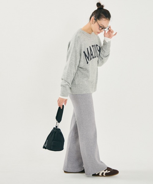 coca（coca）（コカ）の「【DAILY WARM】裏起毛ニットパンツ（その他パンツ・レディース・チャコール/グレー/ブラック/グレイッシュベージュ・L/M/S/XL）」の7枚目の写真