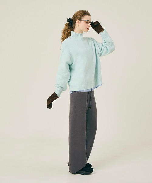 coca（coca）（コカ）の「【DAILY WARM】裏起毛ニットパンツ（その他パンツ・レディース・チャコール/グレー/ブラック/グレイッシュベージュ・L/M/S/XL）」の19枚目の写真