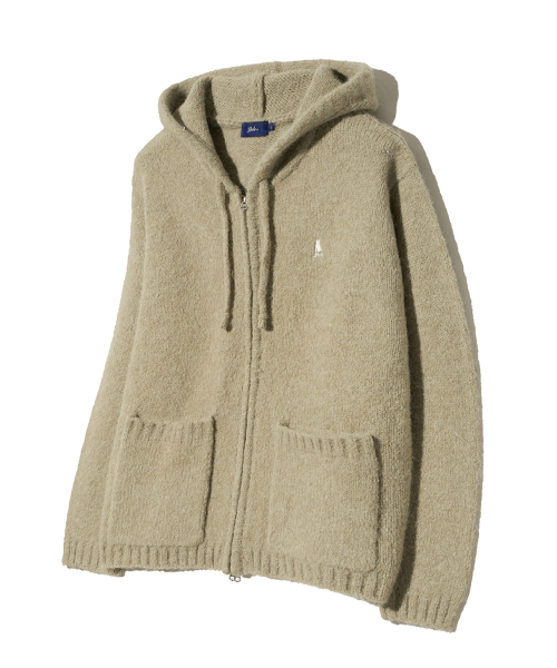 YALE(イェール)の「ヘアリーニットフードジップアップ_グレージュ(ニット/セーター・レディース・その他・SMALL/MEDIUM/LARGE/X-LARGE)」の3枚目の写真