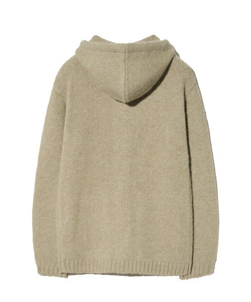 YALE(イェール)の「ヘアリーニットフードジップアップ_グレージュ(ニット/セーター・レディース・その他・SMALL/MEDIUM/LARGE/X-LARGE)」の4枚目の写真