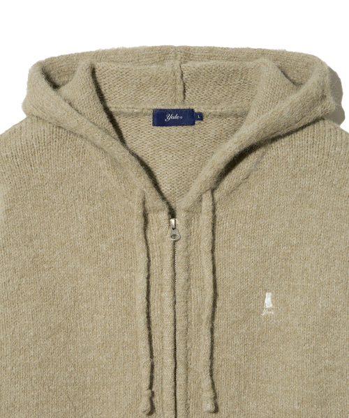 YALE(イェール)の「ヘアリーニットフードジップアップ_グレージュ(ニット/セーター・レディース・その他・SMALL/MEDIUM/LARGE/X-LARGE)」の5枚目の写真