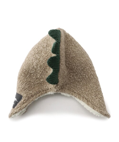 SHOO・LA・RUE（シューラルー）の「恐竜なりきり耳あて付きニット帽子（ニットキャップ/ビーニー・キッズ・ダークグレー/ベージュ・99）」の6枚目の写真