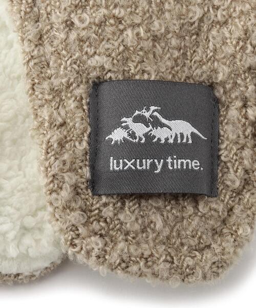 SHOO・LA・RUE（シューラルー）の「恐竜なりきり耳あて付きニット帽子（ニットキャップ/ビーニー・キッズ・ダークグレー/ベージュ・99）」の8枚目の写真