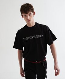 [ユニセックス] スローガンプリントTシャツ ブラック